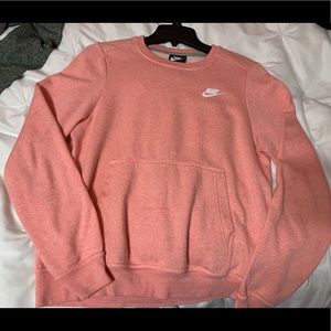 Nike pink crew neck sweatshirt
